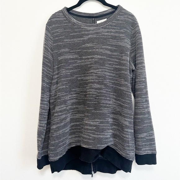 Lou & Grey Anthropologie Wool Blend Long Sleeve Sweater Zipper Back Medium - Picture 1 of 8